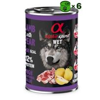 Alpha Spirit Wet konservuotas pašaras suaugusiems šunims, ėriena ir kriaušės; 6x400g
