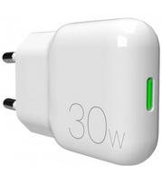 Baltas (30W / PD / GaN) 1xUSB-C pakrovėjas "Puro Slimpro"