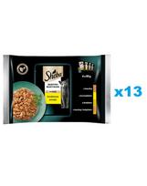 SHEBA Selection Select Slices Paukštienos skonio paketėliai 52x85 g drėgno visaverčio pašaro suaugusioms katėms su anties, vištienos, paukštienos, anties ir kalakutienos gabalėliais