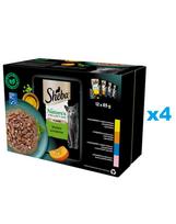 SHEBA Nature’s Collection  48x85 g visavertis drėgnas pašaras suaugusioms katėms su: vištiena, kalakutiena, tunu, lašiša