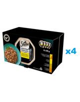 SHEBA Selection Paukštienos skonio padėklai 32x85 g drėgno visaverčio ėdalo suaugusioms katėms su vištienos ir kalakutienos gabaliukais, vištiena, paukštiena, kalakutiena