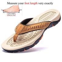 Vasaros Lauko Vyriški Šlepetės PU Odos Šlepetės Paplūdimio Chanclas Hombre Playa Šlepetės Vyrams Didelis Dydis 48 49 50 51 52 40 chaki