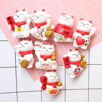 Laimės katės ornamentas, mojuojanti ranka, sėkmės katė, PVC gyvūno figūrėlė namų dekoravimui, 8 vnt. rinkinyje 8 vnt.