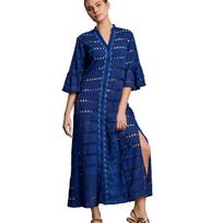 ICONIQUE Zoe Maxi Navy Blu paplūdimio tunika / suknelė