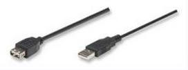 MANHATTAN USB 2.0 extension cable A-A, M/F, 3.0m, black 346511