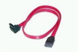 ASSMANN SATA connection cable, SATA 7pin, L-type, 90°/F – SATA 7pin, L-type/F, 0.75m, straight, SATA II/III, red AK-400104-008-R