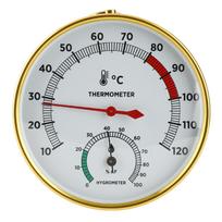 Pirties temperatūros matuoklis ir higrometras, 10–120 Celsijaus, montuojamas ant sienos, aliuminis, 2 viename, pirties higrotermografas