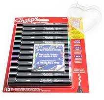 Sharpie 12 spalvų akrilinių žymeklių rinkinys su širdele, skirtas spalvinti
