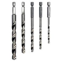 Grąžtų rinkinys su Hex 6.3 mm (1/4″) galu, 5vnt. 4 MM – 10 MM