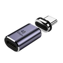 Type-c Magnetinis Adapteris Usb 4.0 C Kištukas į Type-c Lizdą Konverterio Kabelis Magnetinis Alkūnė 40gb 40GB straight