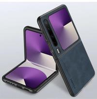 Skirtas Huawei Pura X Luxury Skinsheep odos sulankstomas telefono dėklas, skirtas Huawei Pura X VDE-AL00 Protect smūgiams atsparus silikono krašto buferis For Huawei Pura X mėlyna