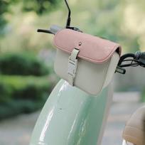 Dviračio priekinė krepšys paspirtukams ir elektriniams dviračiams PInk
