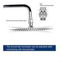 Rotating Ball Adapter of The Shower Head Universal Joint, sidabras