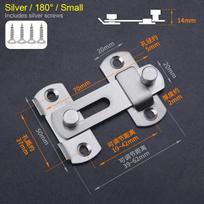Door Lock Guard Latch Bolt 90 180 Degree Stainless Steel Toggle Latch Sliding barn Door Lock Black Iron Right Angle barn Lock