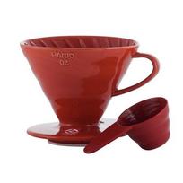 Hario V60-02 keramikinis kavos lašintuvas raudonas