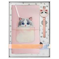 NIMMY 2-in-1 notebook + pen BIG EYED PET 2.0 Cat pink