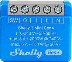 Išmanusis jungiklis Shelly 1 Mini Gen4