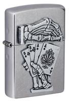 Žiebtuvėlis Zippo 49536 Dead Mans Hand Emblem Design