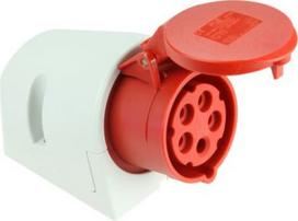 Wall socket outlet 5x32A (3P+N+PE) 6h IP44 red 125-6 | 9003399125065