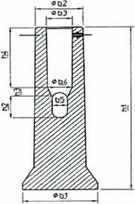 P-0.8 (<6m, 100kg) Base for metal pole 4610000