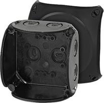 Junction box KF 0200 B 93x93x62mm IP66/67 black halogen free without terminals UV resistant 62000042 | 4012591121701