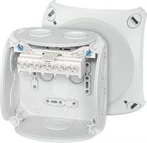 Junction box DK 0404 GZ 104x104x70mm IP66 grey halogen free with 5x4mm² terminal 62000151 | 4012591125365