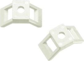 Screw type sockets for cable ties, 7,8mm, natural 100 pcs. 262164 | 4011923098544