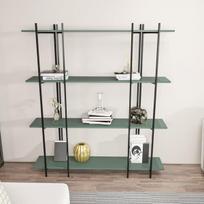 Knygų lentyna Kalune Design Moss 875ZNA4551, juoda/žalia