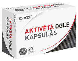 JONAX aktyvintos anglies N20 kapsulės, 20 vnt.