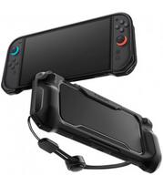 Juodas dėklas Nintendo Switch 2 žaidimų kompiuteriui "Spigen Rugged Armor"