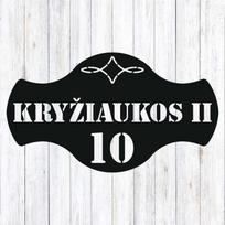 AKP adreso lentelė: 60 cm x 34 cm