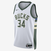 Nike Dri-FIT NBA Swingman Jersey Milwaukee Bucks Association Edition 2022/23 - Dydis Giannis Antetokounmpo - Dydis L (DN2084-100 Marškinėliai)