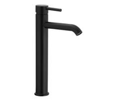 KFA Armatura 5032-612-81 - Praustuvo čiaupas + nuotekos MOZA 33 cm matinė juoda
