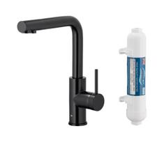 KFA Armatura 6623-912-81-Filtruotas vandens čiaupas DUERO PURE juoda + filtras