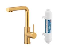 KFA Armatura 6623-912-31-Filtruotas vandens čiaupas DUERO PURE auksas + filtras