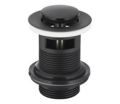 KFA Armatura 660-354-81- Kriauklė kriauklės nuotekų sistema su pertekliumi CLICK-CLACK diametras 6,2 cm matinė juoda
