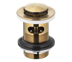 KFA Armatura 660-354-31 - Kriauklė kriauklės nuotekų sistema su pertekliumi CLICK-CLACK diametras 6,2 cm auksas