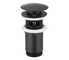 KFA Armatura 660-254-81- Kriauklė kriauklės nuotekų sistema su pertekliumi CLICK-CLACK diametras 6,6 cm matinė juoda