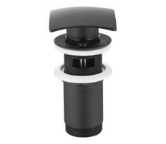 KFA Armatura 660-454-81 - Kriauklė kriauklės nuotekų sistema su pertekliumi CLICK-CLACK 7x7 cm matinė juoda