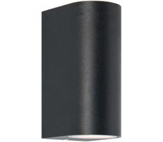 Zuma Line SJ20210-2W- Lauko sieninis šviestuvas HARMONIA 2xGU10/35W/230V IP44 juoda