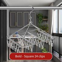 1PC Stainless Steel Drying Rack Multi-clip Underwear Rack Clothes Drying Rack Balcony Drying Sock Rack Socks Drying Artifact Socks Clip