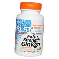 Ginkgo Biloba, itin stiprus ginkmedis 120, Doctor's Best 120 daržovių kepurėlių (71327003) 120vcaps