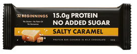 THE BEGINNINGS Baltymai 30 % su sūria karamele batonėlis, 50 g