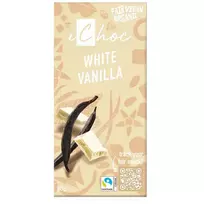 Ekologiškas baltasis šokoladas iCHOC WHITE Vanilla, 80 g