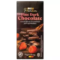Juodasis šokoladas su avietėmis BILLA PREMIUM, 100 g