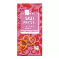 Šokoladas su brecelių gabaliukais ir jūros druska, ekologiškas iCHOC, 80 g