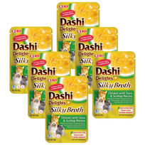 INABA Dashi Delights šilkinis sultinys su vištiena, tunu ir šukutėmis 6x40g