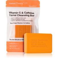 Carbon Theory Facial Cleansing Bar Vitamin C & Caffeine valomasis veido muilas su vitaminu C Orange 100 g