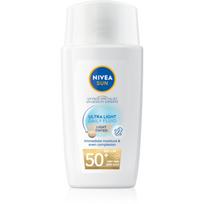 NIVEA SUN Ultra Light lengvos tekstūros fluidas su atspalviu SPF 50+ atspalvis Light 40 ml