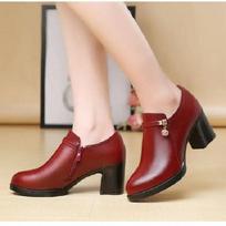 women fashion sweet high quality red square heel boots botas femininas lady classic black spring summer antkle heel boots ba151 35